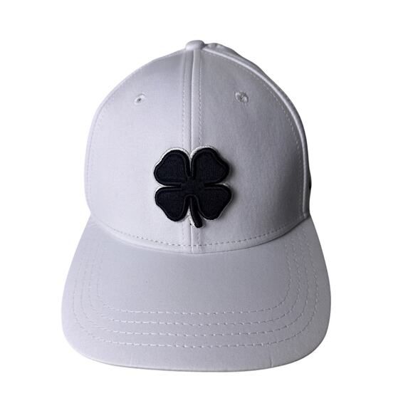 Black Clover Stretch Fit Hat Cap Premium Clover 1 Men's L-XL Black White - Picture 1 of 7